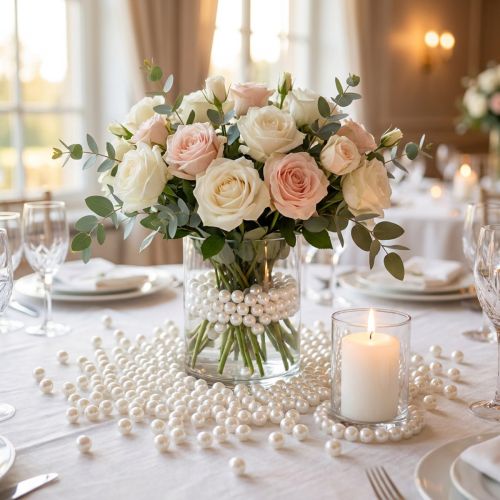 Decoratieve witte kralen, Ø8mm, 250 stuks | Floristik24.nl