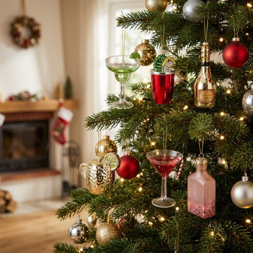Artikel Mini cocktaildecoraties om in de kerstboom te hangen, 14 cm, 6 stuks