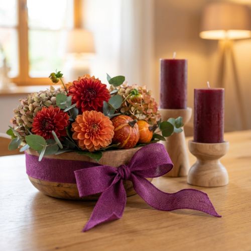 Decoratief lint natuurlijk bessenlinnenlint 25mm 20m | Floristik24.nl