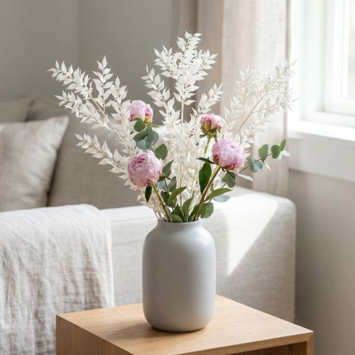 Ruscus takken decoratieve takken droogbloemen gebleekt 10 stuks | Floristik24.nl