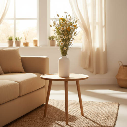 Artikel Boeket gedroogde bloemen, elegant boeket gedroogde bloemen voor de woonkamer, 50 cm