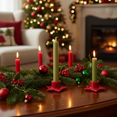 Artikel Stervormige kaarsenhouder voor taps toelopende kaarsen, advents- en kerstkaarsen, 8 cm, 2 stuks