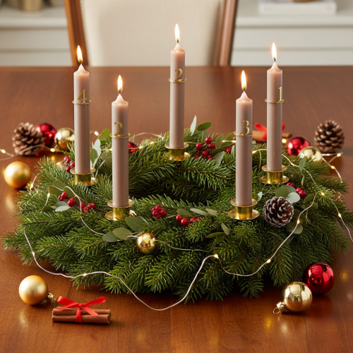 Kaarsenring met cijfers voor een adventskrans, 3 cm, 4 stuks | Floristik24.nl