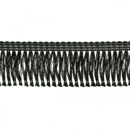 Franje lint, cordonet trim, Leonean franjes zwart B4cm L25m