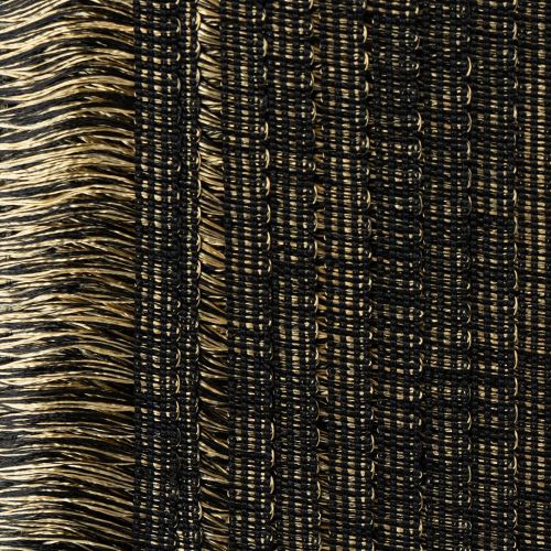 Zwart-gouden franjeband 4 cm x 25 m - Ideaal voor kransdecoratie, rouwlint en vintage accessoires | Floristik24.nl