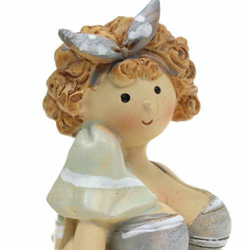 Floristik24 Sierfiguur dame in badpak grijs 10cm 2st