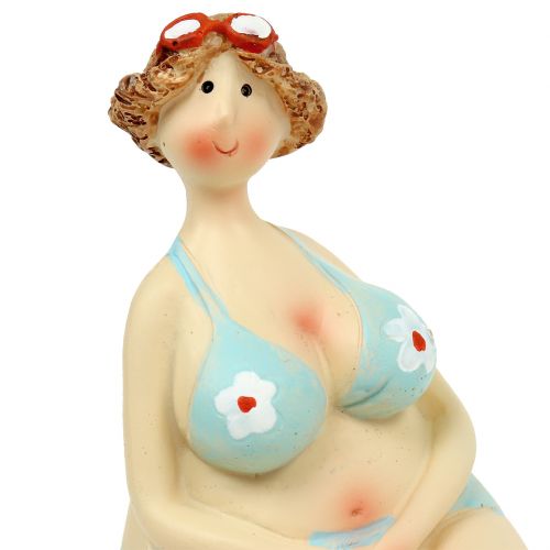 Floristik24 Dames met bikinirand krukje zomerdecoratie 15cm 2st