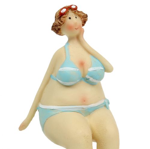 Floristik24 Dames met bikinirand krukje zomerdecoratie 15cm 2st