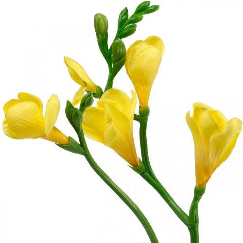 Floristik24 Freesia&#39;s, kunstbloemen, freesia&#39;s in bos geel L64cm 6st