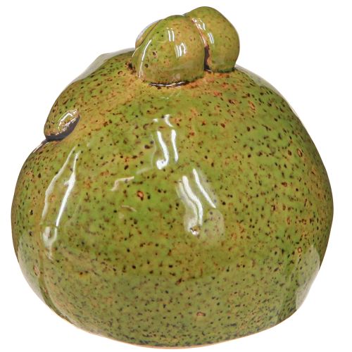 Artikel Kikkerdecoratie groenbruine keramiek kikkerkop H10,5cm 2 stuks