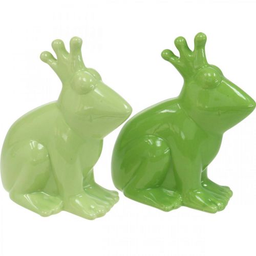 Artikel Decoratief kikker keramiek, kikkerprins paar zomerdecoratie 13×8×16cm 2st