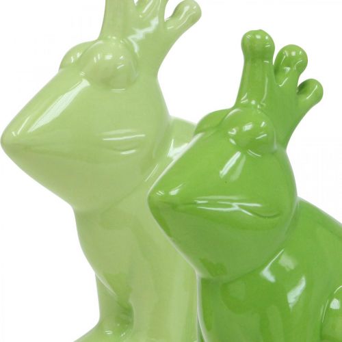 Artikel Decoratief kikker keramiek, kikkerprins paar zomerdecoratie 13×8×16cm 2st