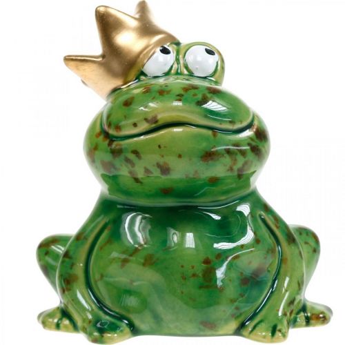 Floristik24 Lentedecoratie, kikker met kroon, decoratief figuur, kikkerprins