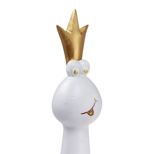 Artikel Kikkerprins Decoratie Kikker Decoratie Figuur Wit Goud H19,5cm 2st
