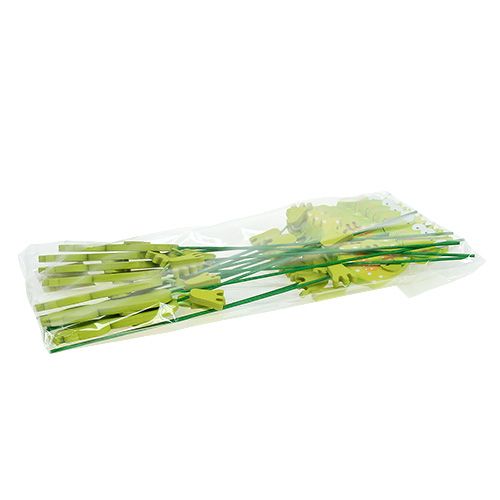 Floristik24 Kikker meisje met bloem groen 11,5cm 15st