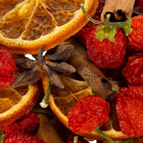 Artikel Decoratieset met gedroogde sinaasappelschijfjes, kaneel en sterretjes voor feestelijke tafeldecoratie (70 g)