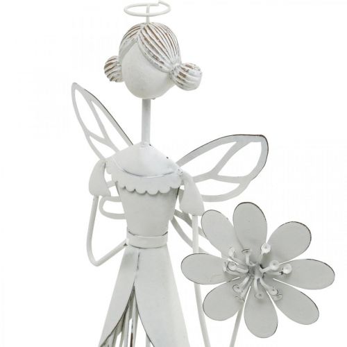 Floristik24 Lentedecoratie, bloemenfee, metalen lantaarn, bloesemfee met bloem 34,5 cm