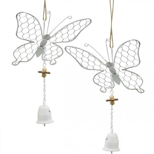 Lentedecoratie, metalen vlinders, Pasen, decoratiehanger vlinder 2st