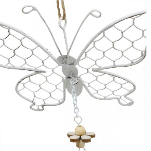 Floristik24 Lentedecoratie, metalen vlinders, Pasen, decoratiehanger vlinder 2st