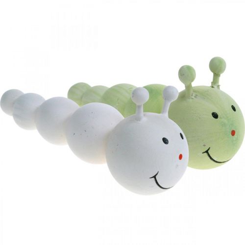 Floristik24 Lentedecoratie, houten rups, tuindecoratie, insecten, decoratieve rups 4 stuks