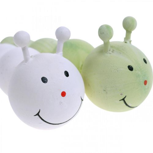 Floristik24 Lentedecoratie, houten rups, tuindecoratie, insecten, decoratieve rups 4 stuks