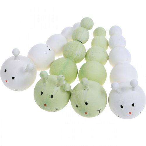 Floristik24 Lentedecoratie, houten rups, tuindecoratie, insecten, decoratieve rups 4 stuks