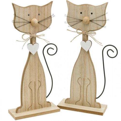 Floristik24 Lente figuur, kattendecoratie, houten figuur, tafeldecoratie, landhuisdecoratie 2st