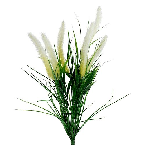 Floristik24 Vossestaart gras groen, wit 63cm