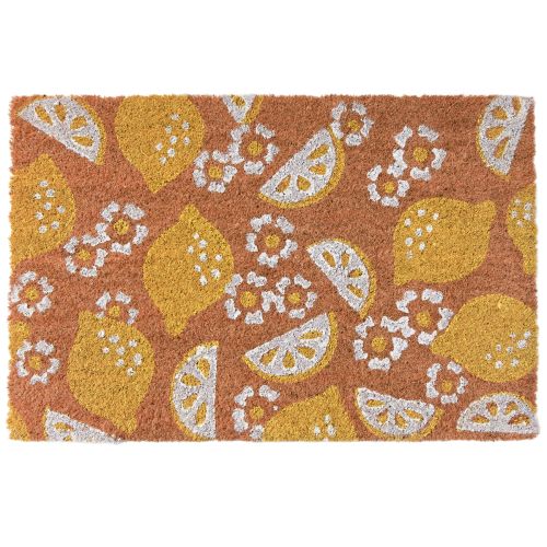 Floristik24 Deurmat citroenen en bloemen deurmat kokosmat 40×60cm