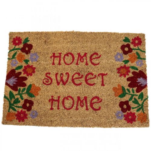 Floristik24 Deurmat Home Sweet Home deurmat kokosnoot deurmat 60x40cm