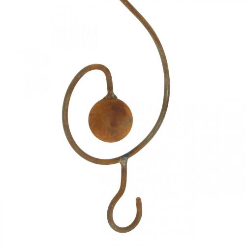 Floristik24 Decoratieve vogel van metaal, voedselhanger, tuindecoratie roestvrij staal L38cm