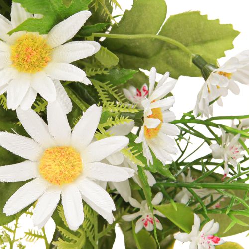 Artikel Madeliefkrans Wit Groen Kunstmatig Ø28cm H9cm