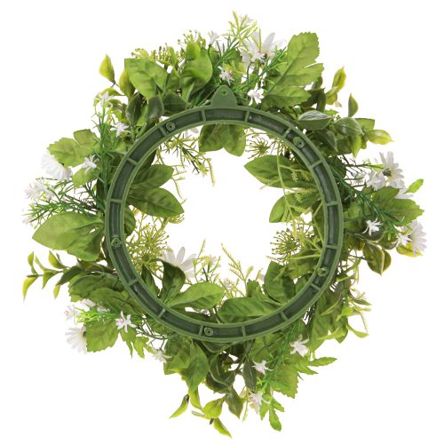 Artikel Madeliefkrans Wit Groen Kunstmatig Ø28cm H9cm