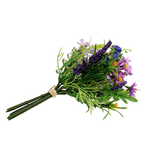 Floristik24 Boeket van roze margrieten met lavendel 24cm