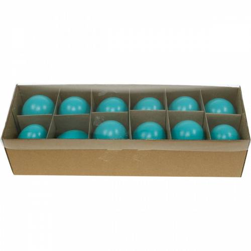 Floristik24 Ganzeneieren turquoise geblazen eieren Paasdecoratie 12 st