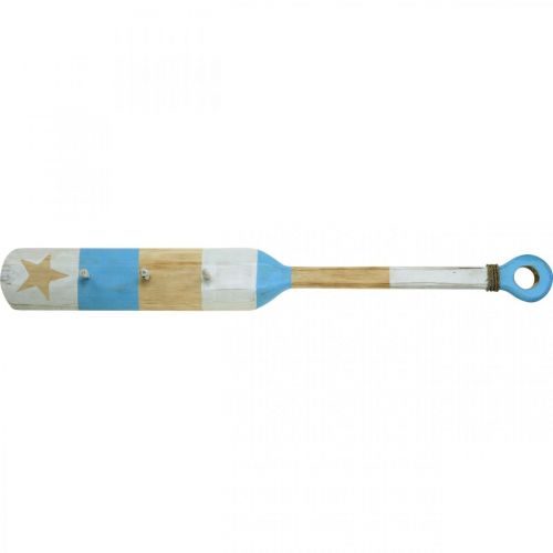 Floristik24 Deco peddelgarderobe maritieme decoratie houten wanddecoratie lichtblauw 1m