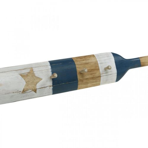 Floristik24 Garderobe Wanddecoratie Paddle Maritiem Deco Hout Donkerblauw 1m
