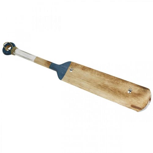 Floristik24 Garderobe Wanddecoratie Paddle Maritiem Deco Hout Donkerblauw 1m