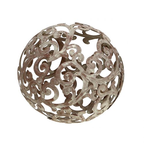 Tuindecoratie, metalen kogel roest Ø14cm