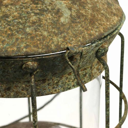Floristik24 Tuindecoratierooster, tuinlantaarn, metalen lantaarn Ø17cm H33cm