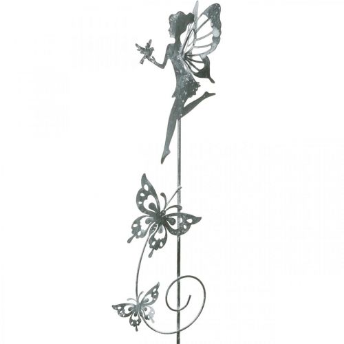 Artikel Bloemdecoratie, metalen plug bloemenfee, lente, elf met vlinders, plantenplug 2st