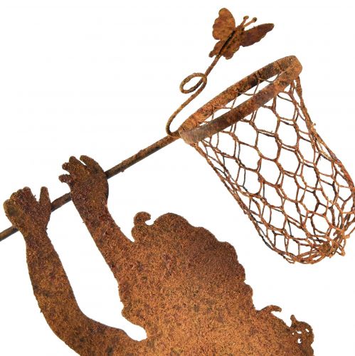 Floristik24 Tuindecoratie roest jongens-meisjesfiguren H44–46cm 2st