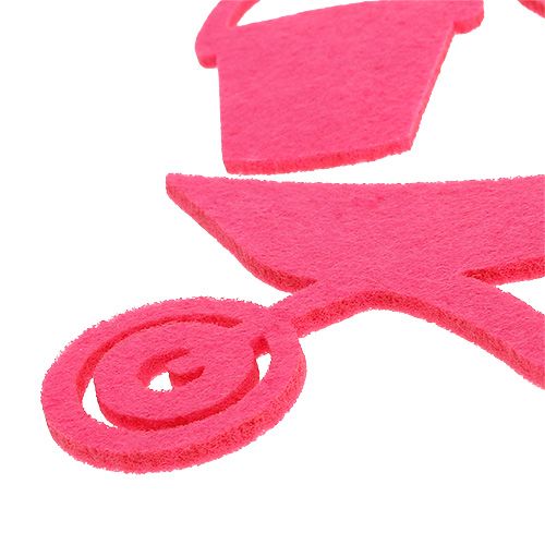 Artikel Tuingereedschap vilt roze 24 st