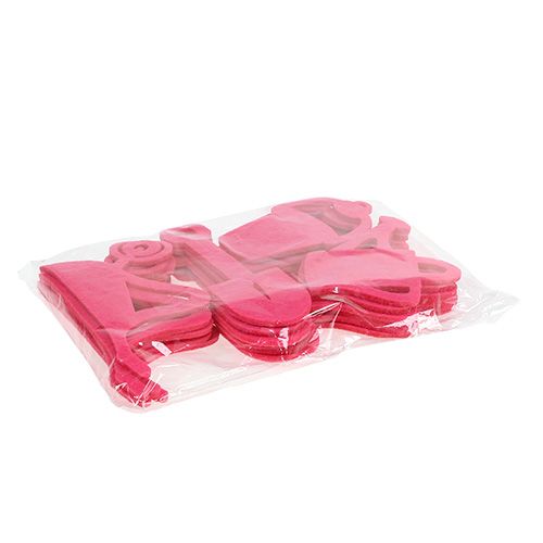 Artikel Tuingereedschap vilt roze 24 st