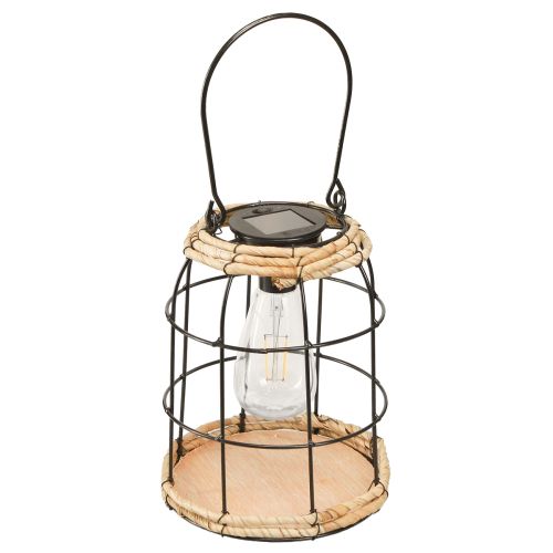 Tuinlantaarn Solar Tuinlamp Metaal Zwart Ø17cm