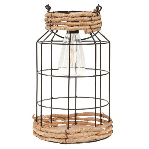 Artikel Tuinlamp Solar Metaal Zwart Natuurlijk Ø18cm H29cm