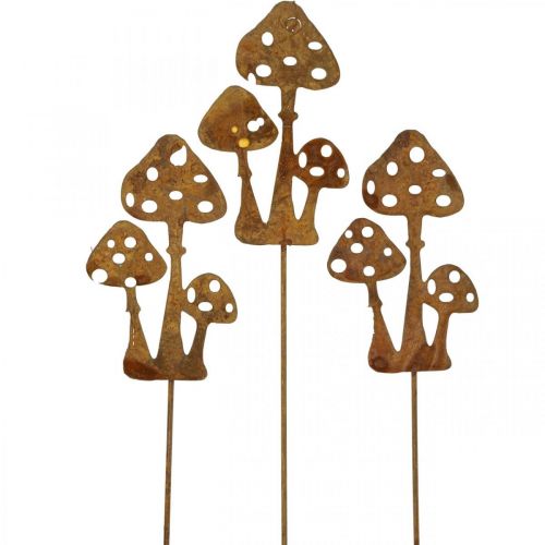 Artikel Tuinplug patina vliegenzwam sierplug 10cm 6 stuks