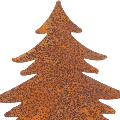 Tuinpaal, verweerd staal, hert, ster, spar, H10/15cm, 3 stuks | Floristik24.nl