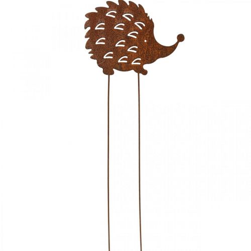 Artikel Tuinsteker egel roestpatina decoratieve bedstaak 20cm