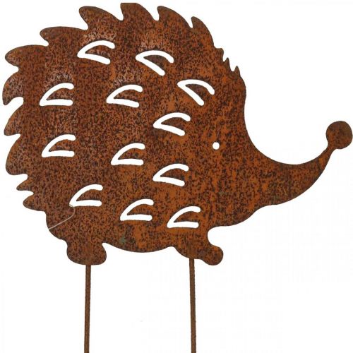 Artikel Tuinsteker egel roestpatina decoratieve bedstaak 20cm